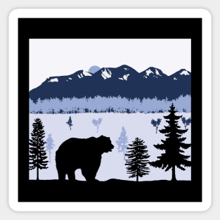 Bear Sunset Sticker